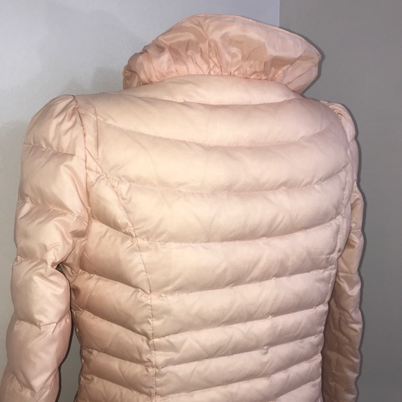 Baby Peach Pink Bubble Long Ruffled Winter Jacket - Picture 7 of 16